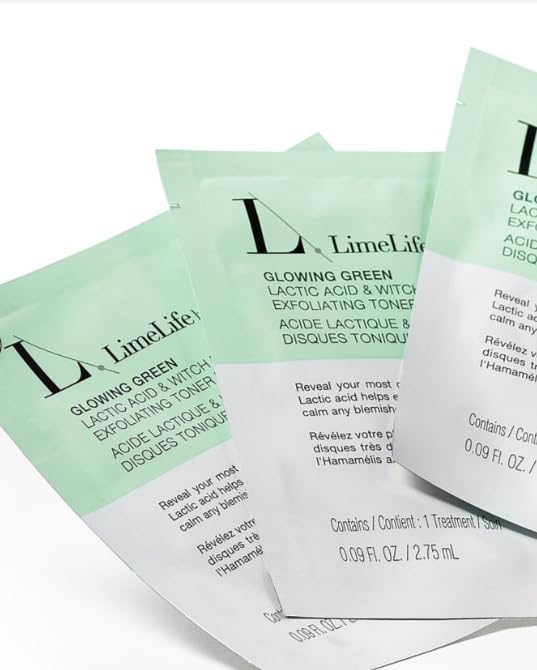 Liime - Liffe - Green Exfoliating Toner Pads – Brightening & Skin Smoothing – 15 Treatments | 2.75 ml Each (Total 0.09 fl. oz.)