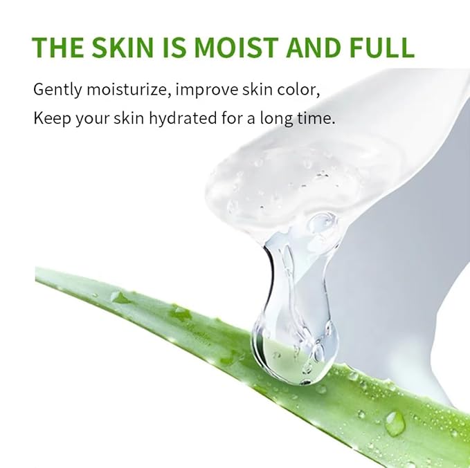 Organic Aloe Vera Gel, 100% Pure Soothing Moisturizer And Hydrating Gel, Fast Absorbing, For Face,Body,Hair,Skin,Scalp And Sunburn Relief, No Alcohol, Big 500ML Pump Bottle.