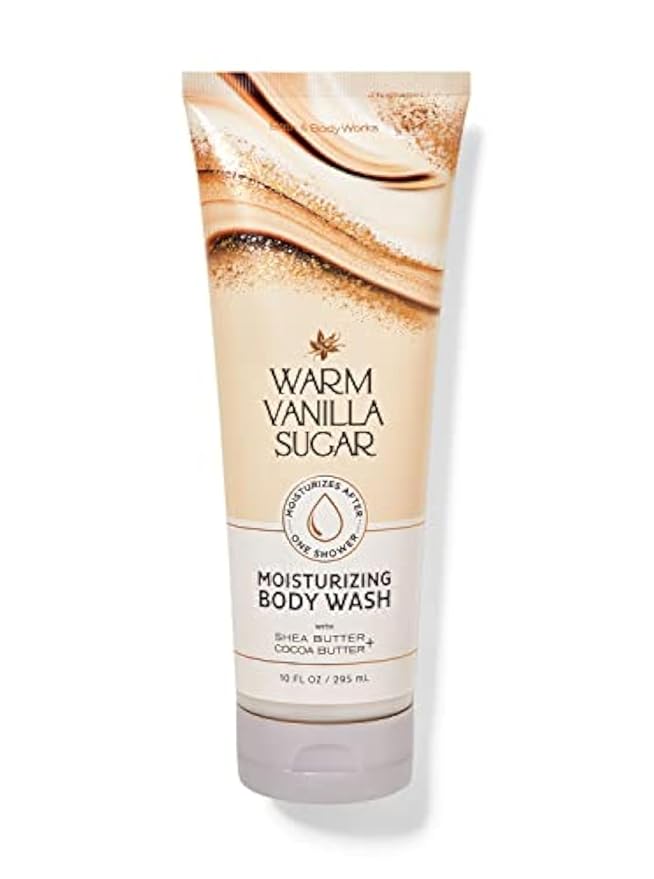 Bath and body Lotion, Perfume Mist, Shower Gel Holiday and Tropical Fragrance Collection (Warm Vanilla Sugar Moisture Body Wash, 10 Ounce)