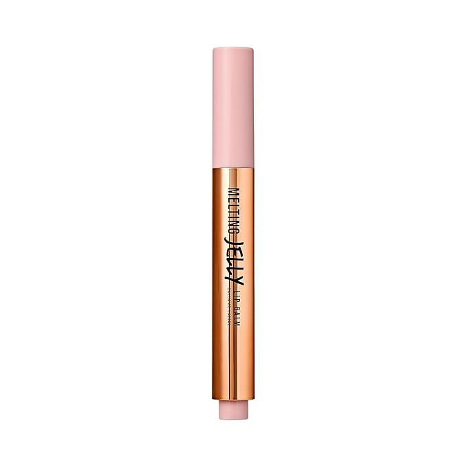 KISS NEW YORK Professional Melting Jelly Lip Balm, High Shine & Moisturizing Lip Stick, Long Lasting, Plumping Effect Look, Non-Sticky & Not Cakey, Easy Application & Natural Coverage (Pink Lemon)