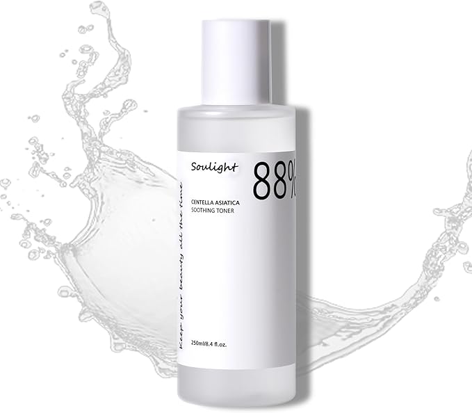 Soulight 88% Centella Asiatica Soothing Toner, Hydrating Facial Toner with Plant Extracts, Gently Exfoliates, Toning Water Diminished Dullness & Fine Lines, Smooths Skin Texture, Rejuvenate Your Skin