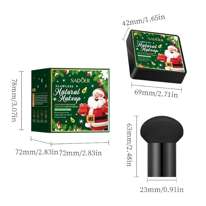 Air Cushion CC Cream Foundation Makeup, BB Cream Makeup, Color Correcting CC Cream, Tattoo Cover Up Makeup, Natural Full Coverage Foundation, Moisturizing Concealer Brighten,Even Skin Tone #01 Lvory