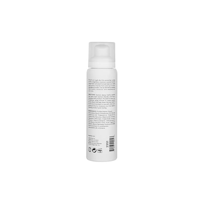 L'ANGE HAIR Glass Hair Heat Protectant Spray | Anti-Frizz Blow Dry Mist | Long Lasting Hold & Shine | Humidity Protection | Thermal Heat Protection Spray | Lightweight Blow Out Primer, 5 fl oz, 2-Pack