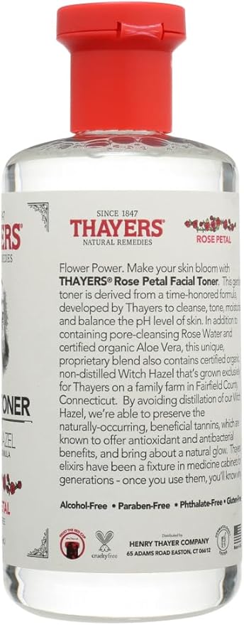Thayers Alcohol-Free Rose Petal Witch Hazel with Aloe Vera, 12 Fluid Ounce Pack Of 12