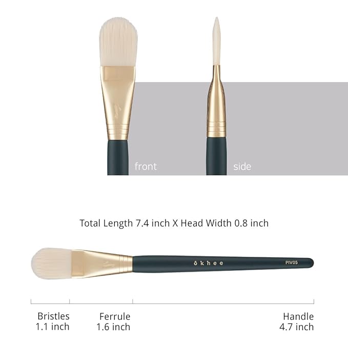 SOO ADOR okhee Basic Base Brush PIV05 – Multi-Functional Tool for Foundation, Powder & Primer | Designed by K-Pop Makeup Artist Seo Ok