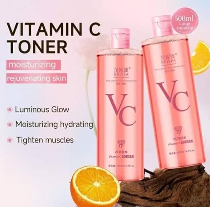 AVE - VC Soothing Vitamin C Moisturizing Facial Toner, 500ml, Pink