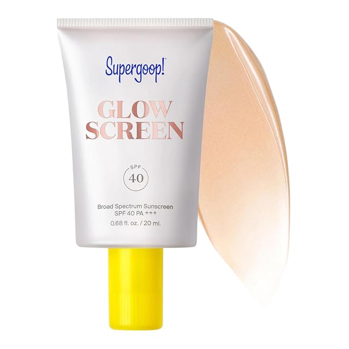 Supergoop! Glowscreen SPF 40, Sunrise (Champagne Glow) - 20 mL - Glowy Primer + Broad Spectrum Tinted Sunscreen - Helps Filter Blue Light - Hydration - Hyaluronic Acid & Vitamin B5