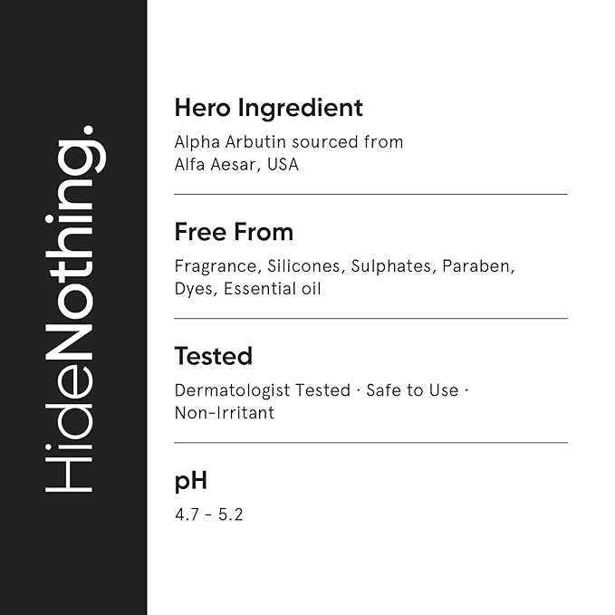 Minimalist Dark Spots Removal Serum with 2% Alpha Arbutin for Hyperpigmentation | Reduces Blemishes, Acne Marks & Tanning with Hyaluronic Acid & Butylresorcinol | For Women & Men | 1FL OZ/30 ml