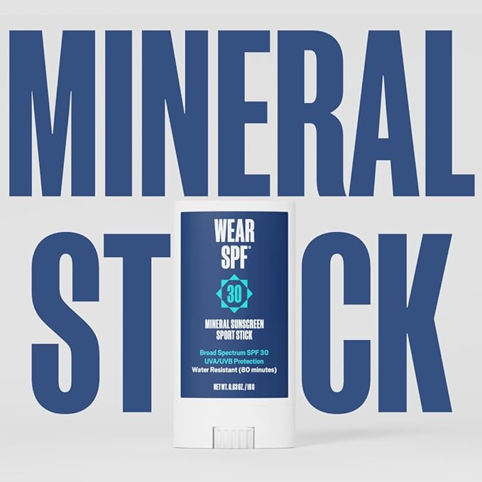 Mineral Sunscreen Sport Stick – Water-Resistant, Easy-Swipe SPF 30, 0.63 oz