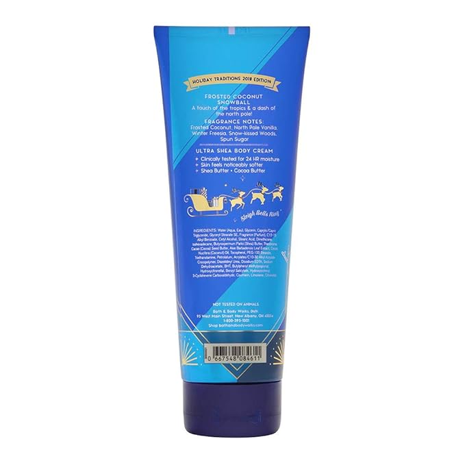 Bath & Body Works Frosted Coconut Snowball Ultra Shea Body Cream, 8 Ounce