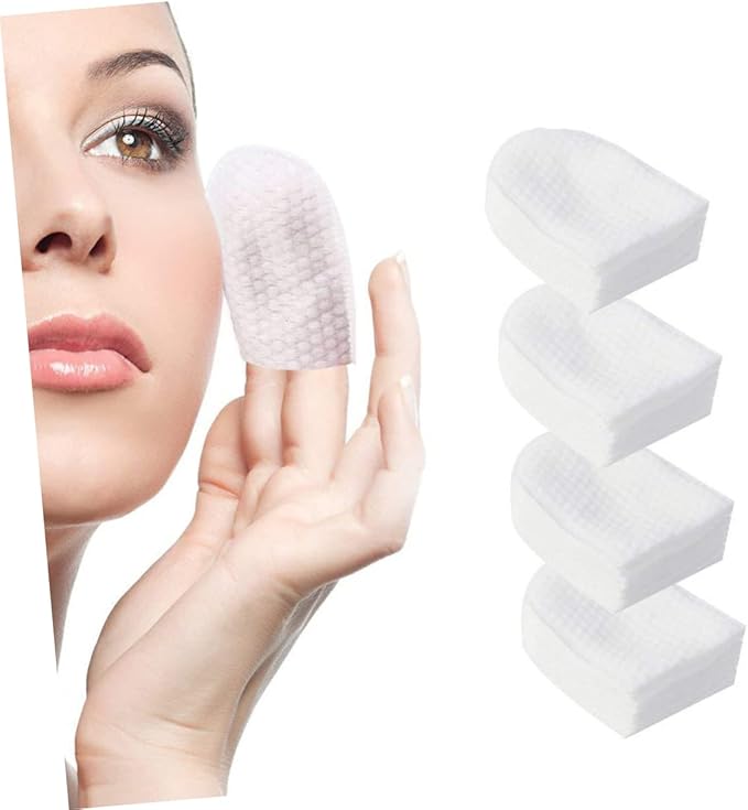 240pcs U Shaped Facial Cotton Pads for Makeup Removal Lightweight Cosmetic Cotton Pads with Storage Box for Skin Care and Toner Application