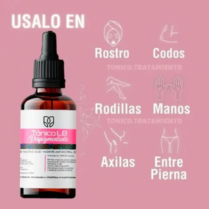 Facial Toner (2 Pack) Acclarante Tonico despigmentante y aclarador, Elimina manchas