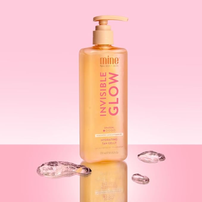 MineTan Clear Self Tanning Gel | Gradual Invisible Tan Gelly - Best Transfer Free Sunless Tanner, Hydrating, Quick Apply, Hyaluronic Acid, Use Daily for Dark Bronze Results, Face & Body, 8 Fl Oz