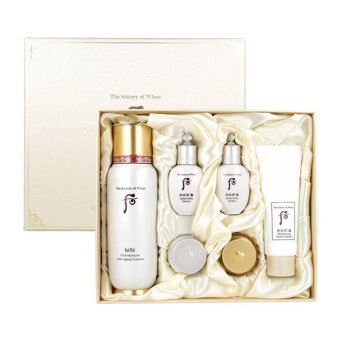 W hoo Bichup First Moisture Anti-Aging Essence 130ml Special Set/ Made in Korea. FREE Cleanser, Toner, Emulsion, Cream and Eyecream