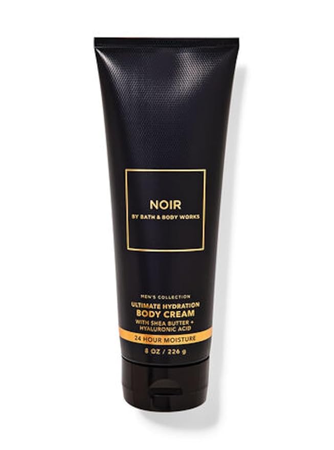 Bath and Body Works Hyaluronic Acid Body Cream For Men 8 Ounce (8 Fl Oz (Pack of 1), Noir)