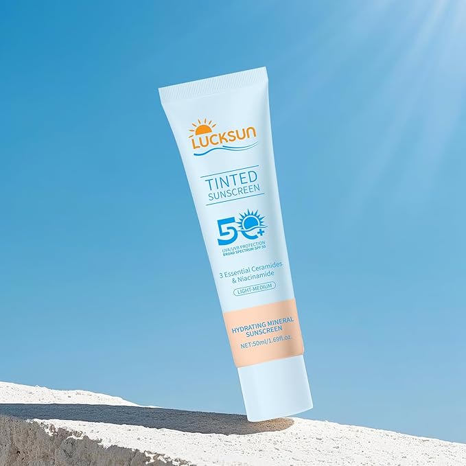 Tinted Sunscreen for Face, SPF 50 2 Pack - Face Sunscreen Lotion,UV Defense, Moisturizing, Travel Size, LIight Medium (50ML)