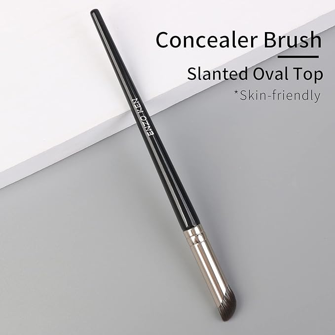 Angled Concealer Brush Under Eye, Concealer Brush, Small Nose Contour Brushes, Nose Brush Contour, Nose Brushes Angle, Small Concealer Brushes, Angled Makeup Brush - Black, 8M02