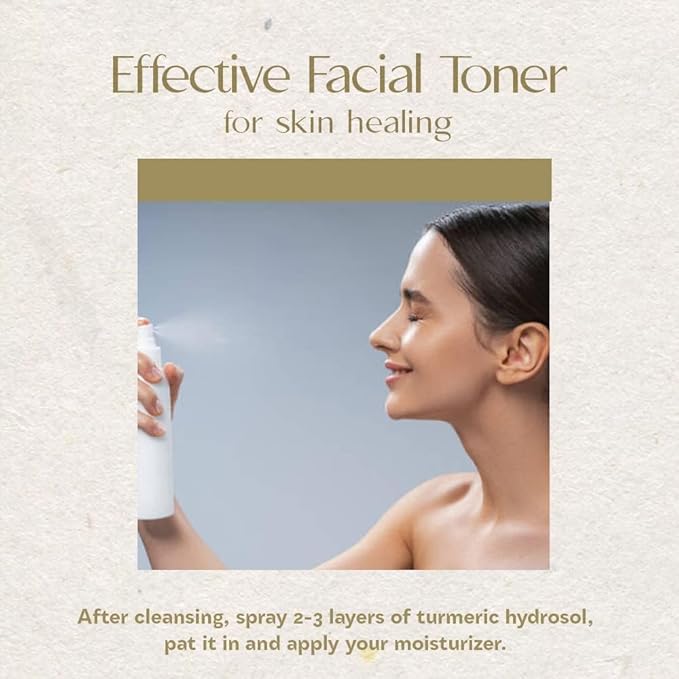 BEMT Turmeric Hydrosol Toner for Dry & Sensitive Skin | 100% Steam-Distilled Haldi Water | Refreshing Facial Mist & Natural Skin Tonic | 100 ml