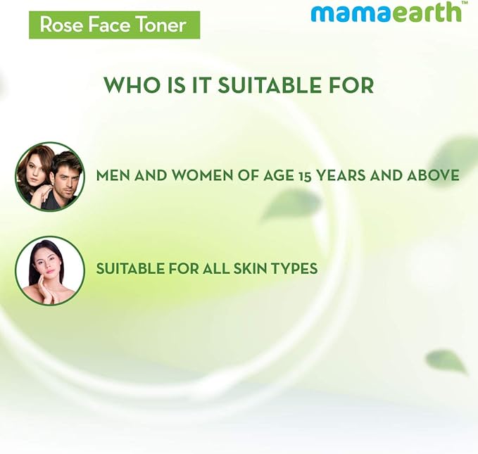 Mamaearth Rose Water Toner with Witch Hazel & Cucumber | Gentle Daily Skin Toner | Alcohol-Free | All Skin Types | 200ml