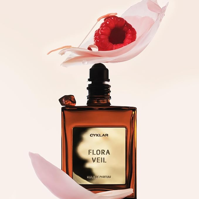 CYKLAR Perfume Oil for Skin – Flora Veil Scent – Fresh, Clean & Floral Perfume Fragrance with Raspberry, Peony & White Amber Notes – Travel-Friendly 30ml
