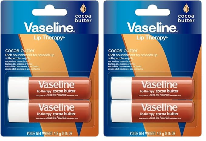 Vaseline Lip Therapy Cocoa Butter Packs 2 Count (Pack of 2)