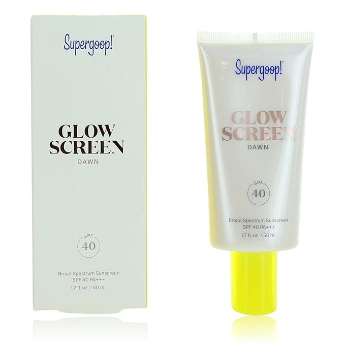 Supergoop! Glowscreen SPF 40, Dawn (Pink Pearl Glow) - 1.7 fl oz - Glowy Primer + Broad Spectrum Tinted Sunscreen - Helps Filter Blue Light - Hydration - Hyaluronic Acid & Vitamin B5