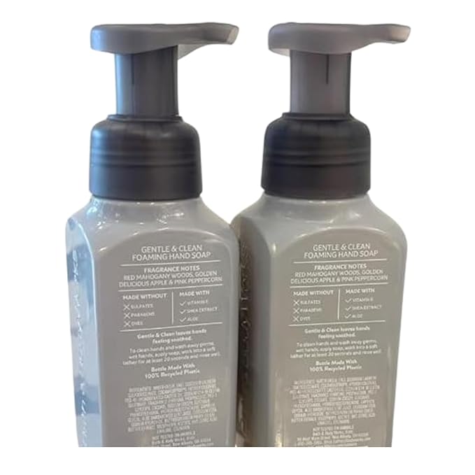 Bath & Body Works MAHOGANY APPLE Gentle & Clean Foaming Hand Soap Autumn Scents 8.75 fl oz – Pack of 2