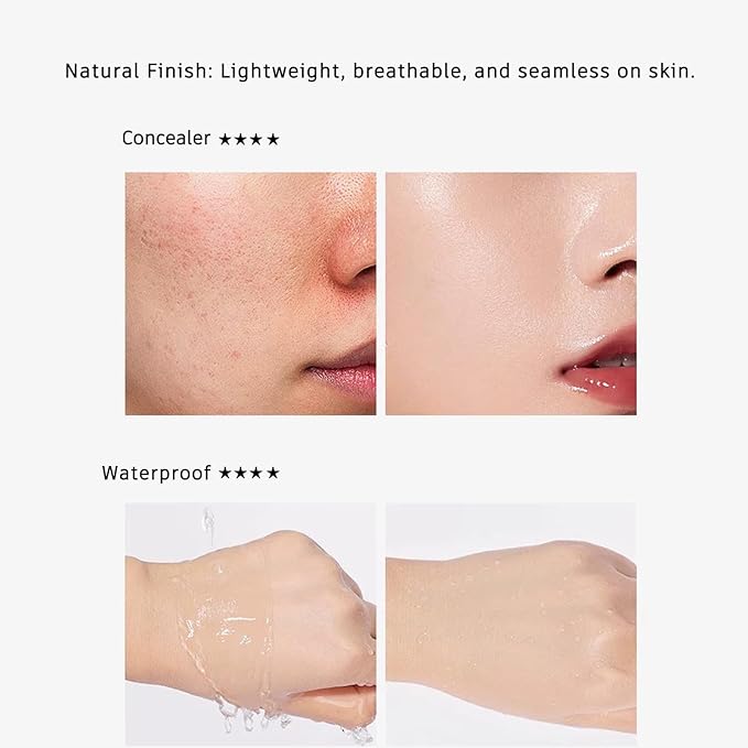 Moisture Cushion CC Cream Foundation for Mature Skin - Flawless Concealer BB Cream with Mushroom Head, Long-Lasting Waterproof Air Cushion CC, Natural honey and pine Makeup cream, Even Skin Tone(03#)