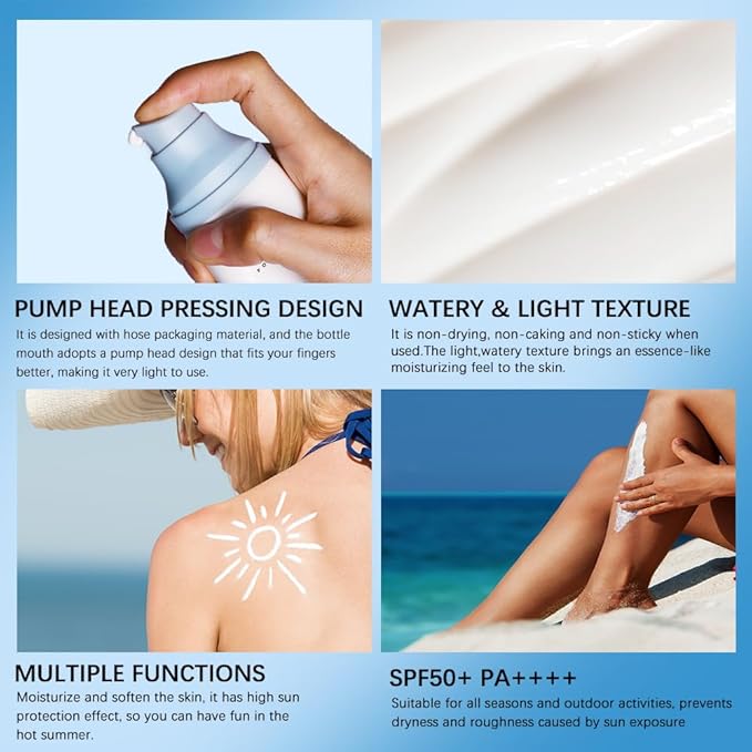 2PCS Centella Sunscreen SPF 50, Centella Water-Fit Sun Serum, Korean Sunscreen Stick, Soothing Moisture Makeup Base, Hydrating & Non-Greasy Sun Protection for Sensitive Skin, Nourishing Skin