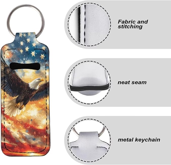 Pensura Chapstick Holder Keychain Fashion 5 Pcs Car Keychain Holder Portable Chapstick Holder Keep from Scratched and Dust