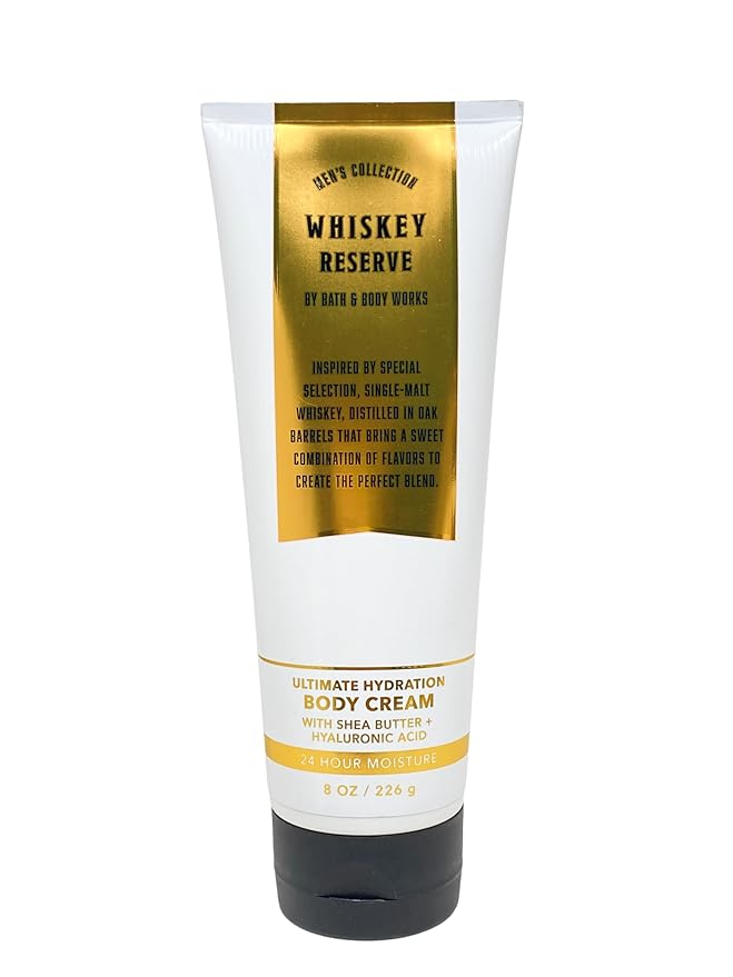 Bath & Body Works Bath and Body Works Whiskey Reserve Men's Collection Ultimate Hydration Ultra Shea Cream 8 Oz 2 Pack (Whiskey Reserve) white 16 Ounce