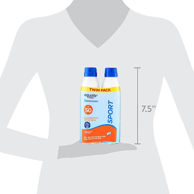 Sport Broad Spectrum Sunscreen Spray, SPF 50, Twin Pack