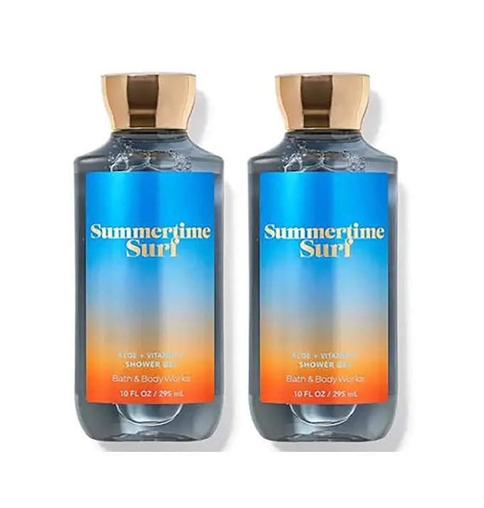Bath & Body Works Summertime Surf Shower Gel Gift Sets 10 Oz 2 Pack (Summertime Surf), 1.25 pounds