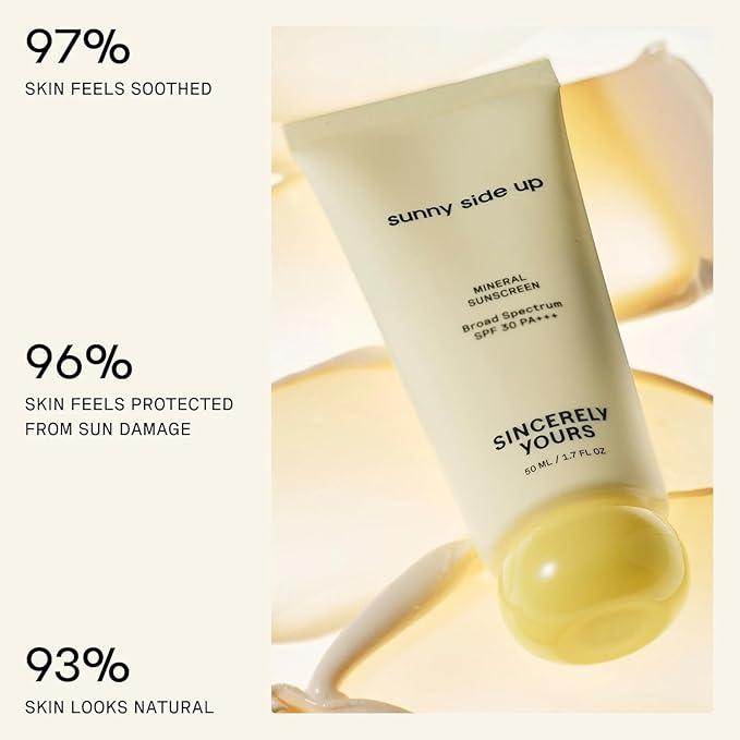 Sincerely Yours Sunny Side Up Hydrating Mineral Sunscreen – Broad Spectrum SPF 30 – 1.7 fl oz / 50 mL