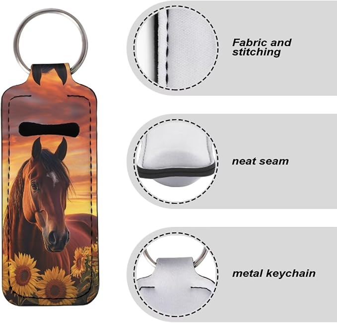 Pensura Chapstick Holder Keychain Fashion 5 Pcs Car Keychain Holder Portable Chapstick Holder Keep from Scratched and Dust