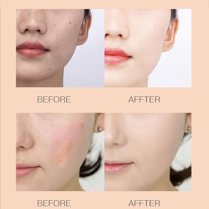 Lovelycat Mushroom Head Air Cushion BB Cream Even Skin Tone Makeup Base PrimerConcealer Lasting Nude Makeup Moisturizing Brightening Pigment CC Liquid Foundation (B-2PC)