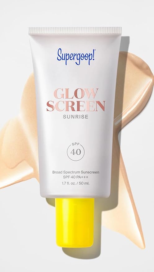 Supergoop! Glowscreen SPF 40, Sunrise (Champagne Glow) - 1.7 fl oz - Glowy Primer + Broad Spectrum Tinted Sunscreen - Helps Filter Blue Light - Hydration - Hyaluronic Acid & Vitamin B5