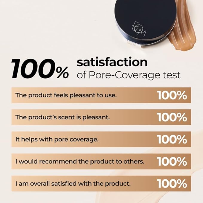 BOM COSMETICS Even Fit Cover Cushion 43N Cinnamon 15g, Skin Tint Concealer Foundation for Full Coverage with Weightless Wear and a Buildable, Natural Skin-Fit Finish, Beauty, Korean Makeup Foundation