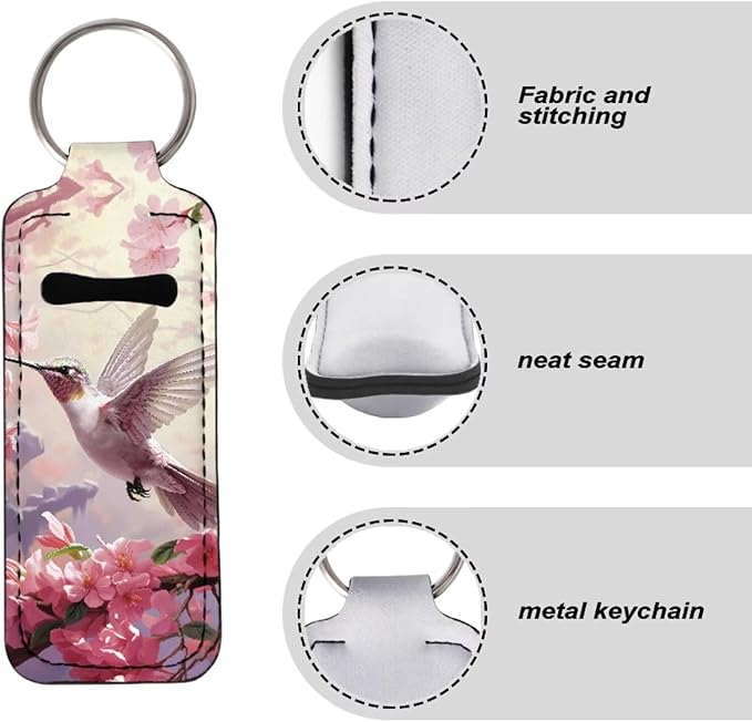 Pensura Chapstick Holder Keychain Fashion 5 Pcs Car Keychain Holder Portable Chapstick Holder Keep from Scratched and Dust