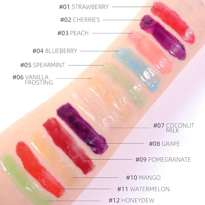 evpct Nourishing Moisturizing Tinted Lip Balm for A Sheer Tint of Color, Softens Smooths Hydrates Moisturizes Lightweight, Lip Care Gloss Plumper Stain for Women Dry & Chapped Lips, 6 Colors Set02