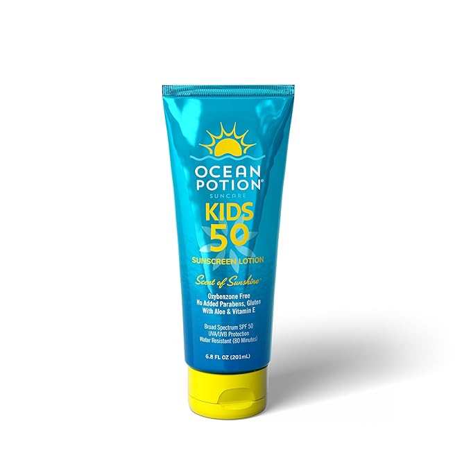 Ocean Potion Kids Sunscreen SPF 50, Broad Spectrum UVA/UVB Protection with Aloe and Vitamin E, Non-Greasy Sunscreen Lotion for Kids 6.8 oz