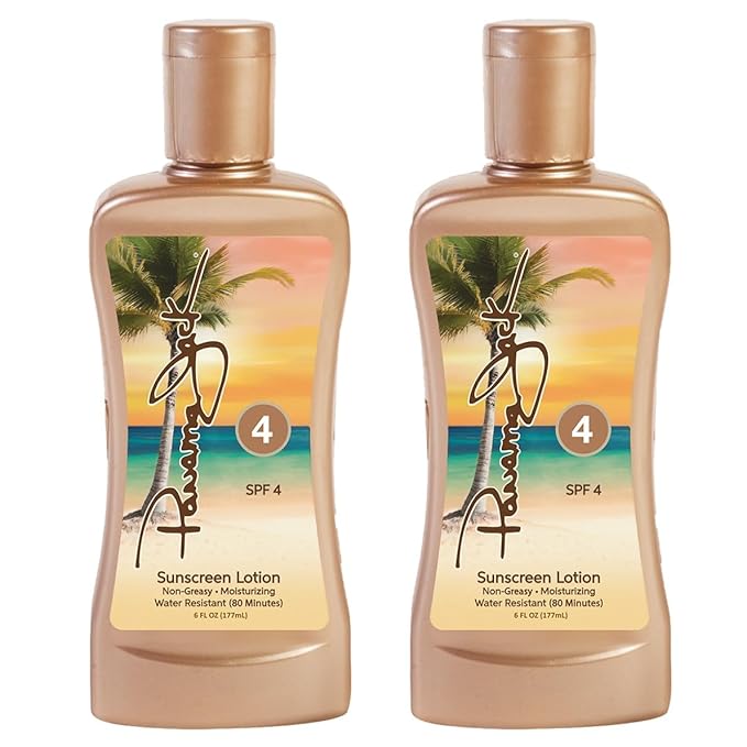 Panama Jack Sunscreen Tanning Lotion - SPF 4, PABA, Paraben, Gluten & Cruelty Free, Antioxidant Moisturizing Formula, 6 FL OZ (Pack of 12)