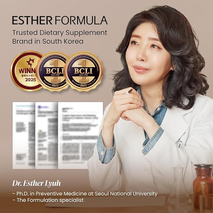 ESTHER FORMULA Liposomal Glutathione Strips (90 ct) - Glutathione Direct, Antioxidant Support & Skin Brightening | Fast-Absorbing Oral Beauty Film | Korean Supplement | Made in USA
