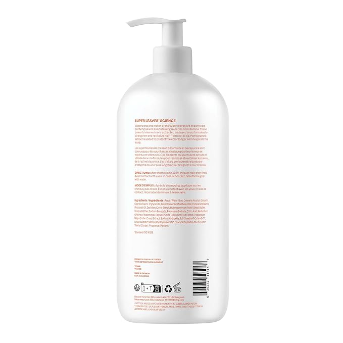 ATTITUDE Colorlast Hair Conditioner, For Color Treated Hair, Protects Color, Naturally Derived Ingredients, Vegan Detangler, Dermatologically Tested, Avocado Oil and Pomegranate, 32 Fl Oz