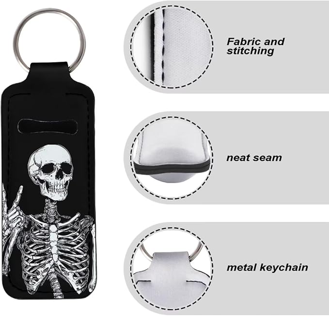 Pensura Chapstick Holder Keychain Fashion 5 Pcs Car Keychain Holder Portable Chapstick Holder Keep from Scratched and Dust