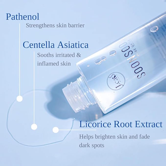 J.Cat Beauty Soonsoo Skinewal Hydra Toning Essence, Face Toner with Panthenol and Licorice Root Extract for Glass Skin Effect, Hydrates and Boosts Skin's Natural Barrier 6.76 Fl. Oz