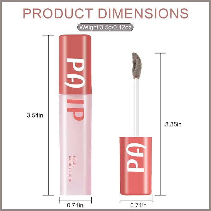 Cool Toned Liquid Contour Stick,Grey Nose Contour for Fair & Neutral Undertone Skin,Long Lasting Cream Bronzer Gray, Blendable Lightweight Contouring Makeup Vegan & Cruelty-Free#04 Grey Brown