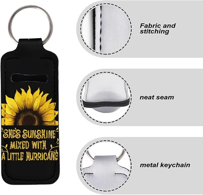Pensura Chapstick Holder Keychain Fashion 5 Pcs Car Keychain Holder Portable Chapstick Holder Keep from Scratched and Dust
