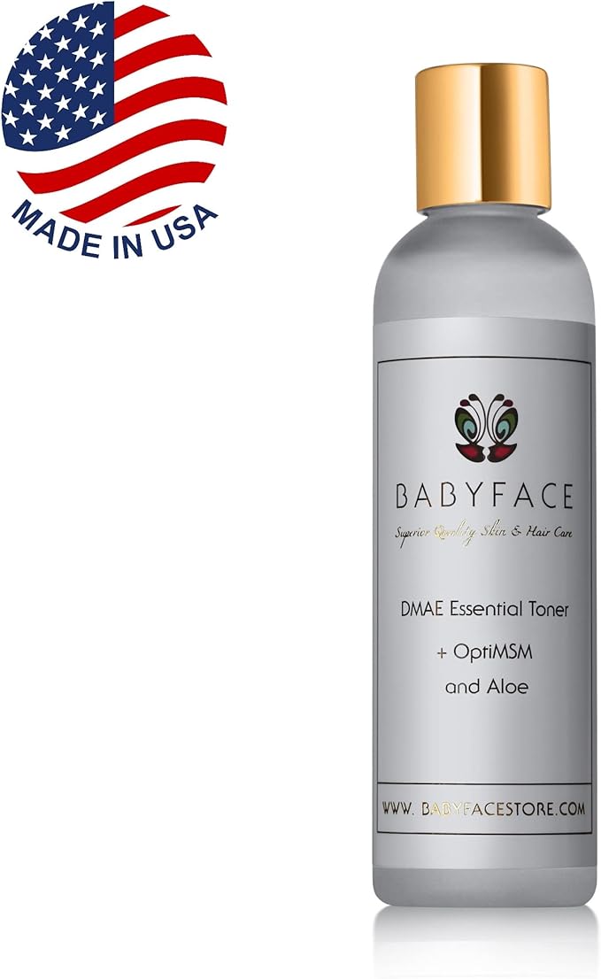Babyface DMAE Essential Firming Toner – Tightens, Smooths, and Preps Skin with OptiMSM, Aloe & White Willow Bark (4.4 oz)