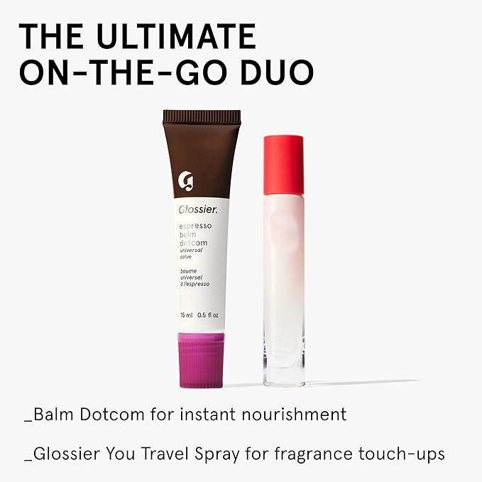Glossier Balm Dotcom Hydrating Tinted Lip Balm - Universal Salve, Up to 12Hr Moisture for Dry Lips, Cuticles & Skin - Lanolin, Beeswax & Castor Oil - Espresso, Mocha Tint, 15ml